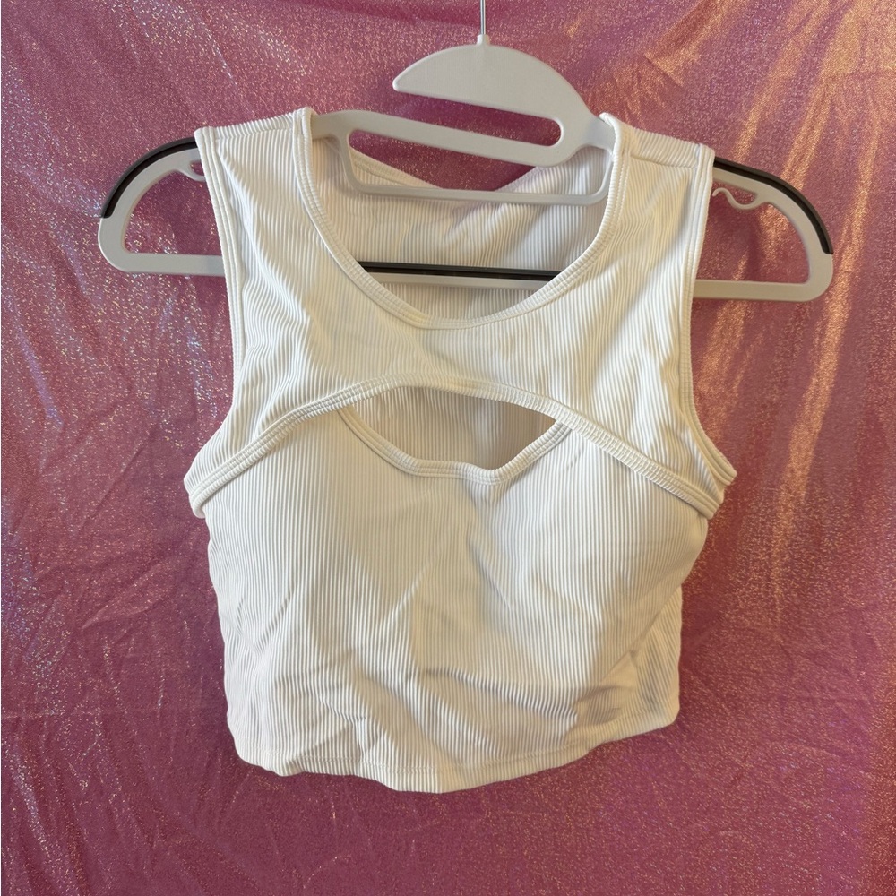 white sports top